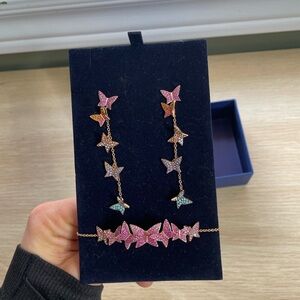 Swarovski Idyllia Lilia Butterfly Set - Rose Gold & Crystals